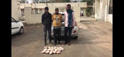 શામળાજી નજીક 12 કિલો ચરસના જથ્થા સાથે બે કાશ્મીરીઓ સહિત ત્રણ શખસ ઝડપાયા