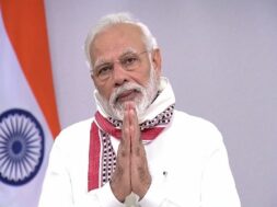 New Delhi: Prime Minister Narendra Modi addresses the nation on the issues related to COVID-19 and existing lockdown, in New Delhi on Apr 14, 2020. The PM on Tuesday commended people of the nation for celebrating festivals by staying at home during the lockdown period. In his address to the nation, Modi announced that based on the suggestions of the state governments and experts, the nationwide lockdown has been extended till May 3. Earlier, a 21-day lockdown was imposed in the country which was in effect till today. (Photo: IANS)