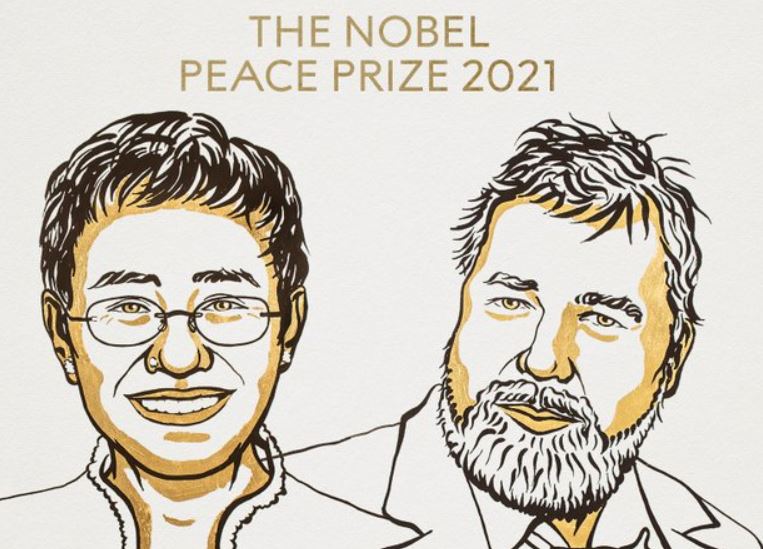 Nobel Peace Prize 2021: પત્રકાર મારિયા રેસા અને દમિત્રી મુરાટોવને નોબેલ શાંતિ પુરસ્કાર અપાશે