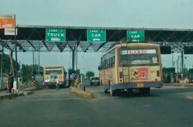 gujarat st bus,toll plaza