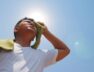 Young man and heat stroke.