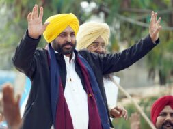 AAP CM candidate for Punjab, Bhagwant Mann during a public rally at Lambi