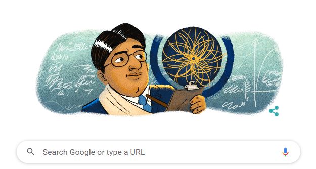 ગૂગલે ભારતના મહાન ગણિતશાસ્ત્રી અને સૈદ્ધાંતિક ભૌતિકશાસ્ત્રના વૈજ્ઞાનિકને ડૂડલ દ્વારા શ્રદ્ધાંજલિ આપી