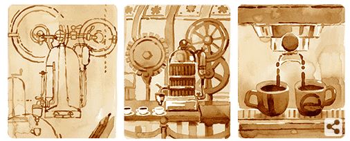ગૂગલે ડૂડલ બનાવીને એસ્પ્રેસો મશીનના શોધક એન્જેલો મોરિયોનડોને તેમની 171મી જન્મજયંતિ નિમિત્તે યાદ કર્યા