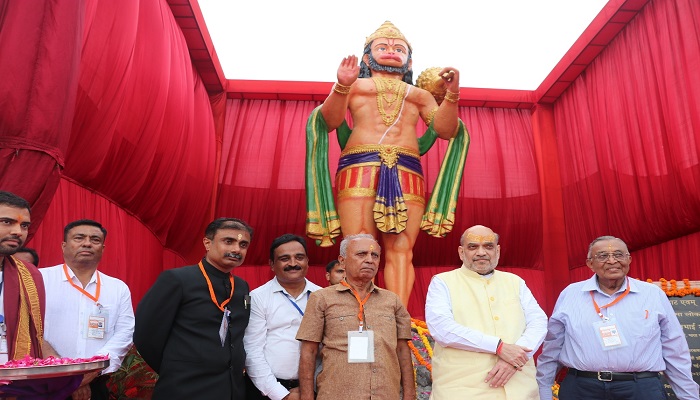સોમનાથના સમુદ્રપથ પર હનુમાનજીની 16 ફૂટ ઊંચી પ્રતિમાનું ગૃહમંત્રી અમિત શાહે અનાવરણ કર્યું