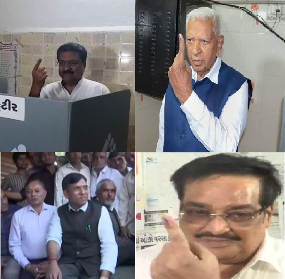 ગુજરાત ચૂંટણી 2022: વિજય રુપાણી, સી.આર.પાટીલ અને અર્જુન મોઢવાડિયા સહિતના આગેવાનોએ કર્યું મતદાન