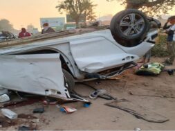 Accident, gandhinagar