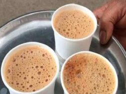 tea in plastic cup