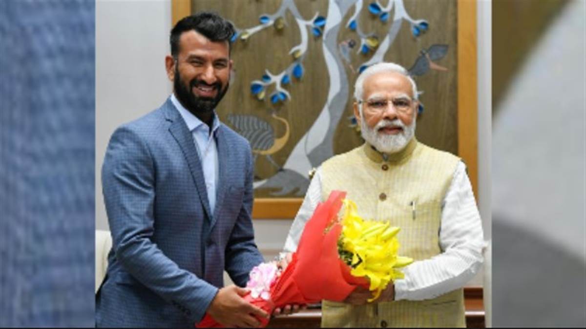 ભારતીય ક્રિકેટર ચેતેશ્વર પૂજારાએ પીએમ મોદી સાથે કરી મુલાકાત,જાણો બંને વચ્ચે શું થઈ વાત ?