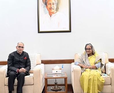 વિદેશ સચિવ વિનય ક્વાત્રાએ બાંગ્લાદેશના વડાપ્રધાન શેખ હસીના સાથે કરી મુલાકાત