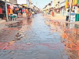 lakhatar main market, water line like