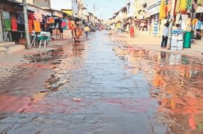 lakhatar main market, water line like