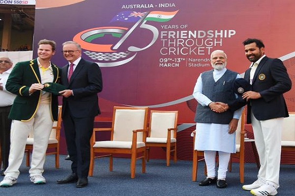 અમદાવાદમાં ભારત- ઓસ્ટેલિયા વચ્ચેની મેચ બન્ને દેશોના PMએ સાથે બેસીને નિહાળી,