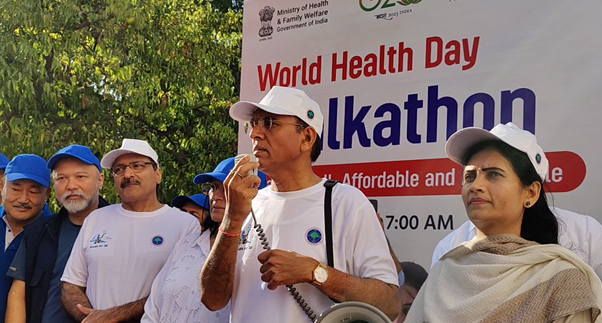 વિશ્વ આરોગ્ય દિવસ નિમિત્તે કેન્દ્રીય આરોગ્ય મંત્રાલયે નવી દિલ્હીમાં વોકાથોન ઈવેન્ટનું આયોજન કર્યું