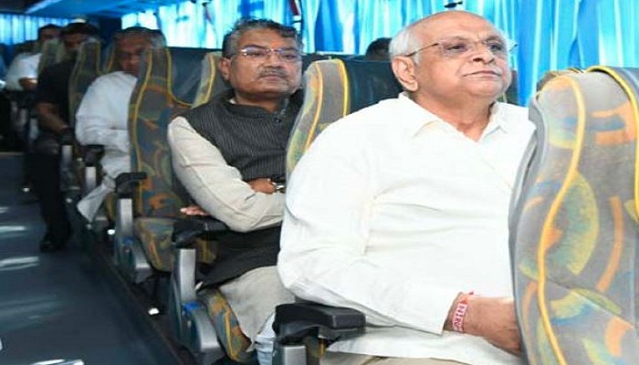 એકતાનગરમાં યોજાનારી ચિંતન શિબિરમાં ભાગ લેવા CM સહિત તમામ મંત્રીઓ વોલ્વો બસમાં પહોંચ્યા