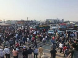 gondal yard, farmer protest