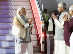 Arrival of PM Narendra Modi at Ahmedabad airport