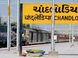 Chandlodiya railway station, train