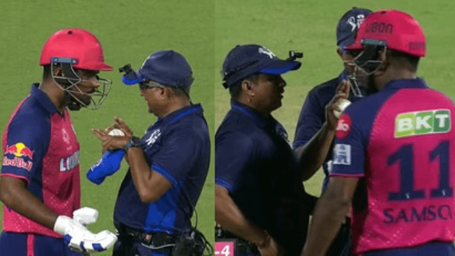 IPL 2024: RRના કેપ્ટન સંજુ સેમસનને એમ્પાયર સામે દલીલ કરવી ભારે પડી