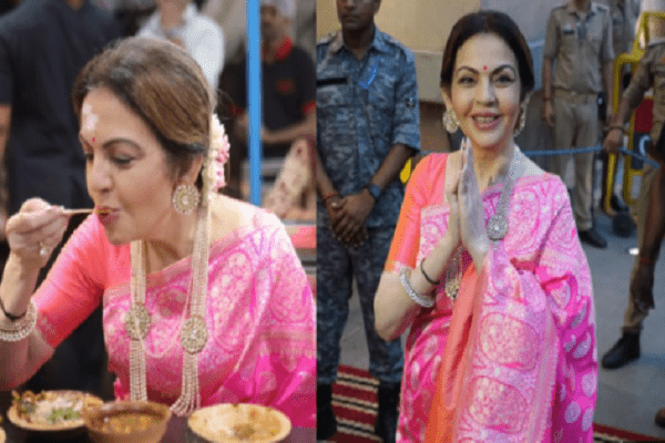 નીતા અંબાણી બનારસની એક સાધારણ રેસ્ટોરન્ટમાં બાબા વિશ્વનાથને પુત્રનું કાર્ડ અર્પણ કર્યા બાદ ચાટની મજા લેતા જોવા મળ્યા હતા, વીડિયો સામે આવ્યો