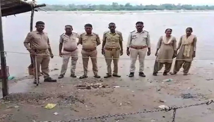 બનાસનદીમાં જળસ્તરમાં વધારો થતાં વિશ્વેશ્વર પાસે પોલીસ બંદોબસ્ત ગોઠવાયો