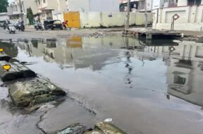 Rajkot , waterlogged roads