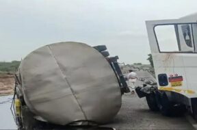 tanker overturned