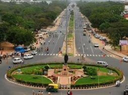 Gandhinagar Metro rail works, road close