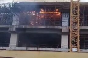 Fire, sabarmati railway station