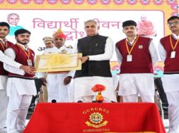 Governor with student