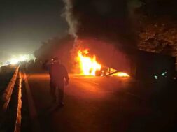 Tanker fire