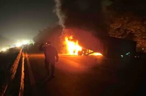 Tanker fire