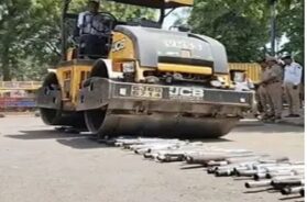 Bulldozer on bike silencer