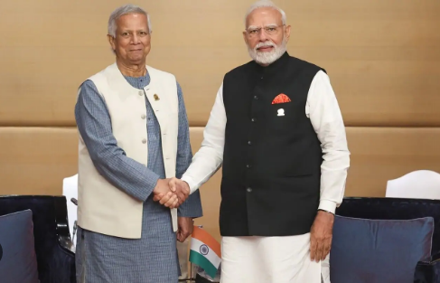બાંગ્લાદેશમાં તખ્તાપલટ બાદ પ્રથમ વાર નરેન્દ્ર મોદી અને યુનુસ વચ્ચે મુલાકાત