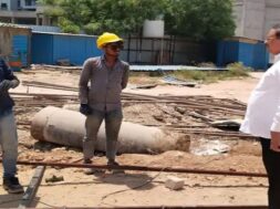 close the constrution site in afternoon
