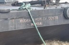 Barge rudra found in abandoned condition