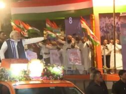 Modi, raod shaw, ahmedabad