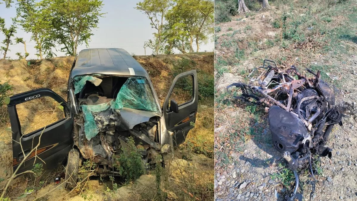 યુપીના શાહજહાંપુરમાં કાર અને બાઇક વચ્ચે અકસ્માતમાં છ વ્યક્તિના મોત