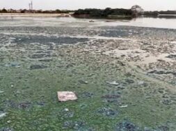 lambha lake, drainage water