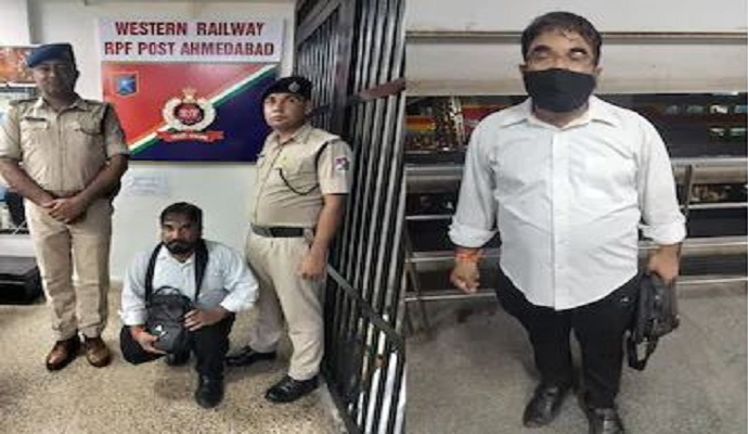 અમદાવાદમાં પેસેન્જર ટ્રેનોમાં તોડબાજી કરતો નકલી ટીટીઈ પકડાયો