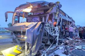 Himatnagar highway, bus Accident