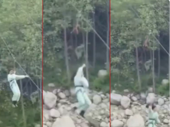 મનાલીમાં ઝિપલાઈનિંગ દરમિયાન અકસ્માત સર્જાયો,30 ફૂટની ઊંચાઈ પરથી છોકરી પટકાઈ