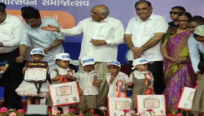 ગાંધીનગરના પુન્દ્રાસણ ગામે શાળા પ્રવેશોત્સવમાં મુખ્યમંત્રીએ 197 બાળકોનું નામાંકન કરાવ્યું