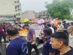 home minister sanghavi inspects rath yatra rout