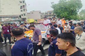 home minister sanghavi inspects rath yatra rout