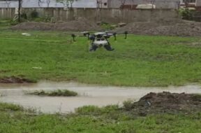 Surat, use of drones for spraying medicine