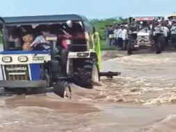 lakhatar, aniyari village, water on the causeway