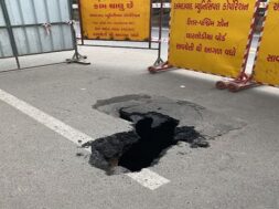 landslide on the road