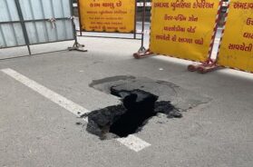 landslide on the road