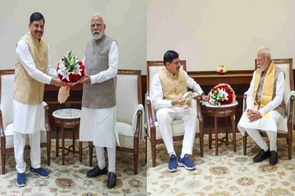 સીએમ મોહન યાદવ પીએમ મોદીને મળ્યા, સરકારના 18 મહિનાનો હિસાબ રજૂ કર્યો